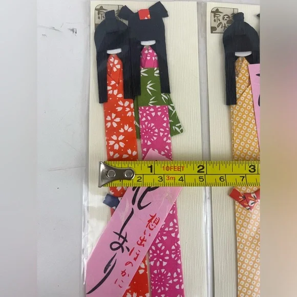 20 Vintage Japanese Style Origami Paper Geisha Doll Bookmarks New - Picture 10 of 12